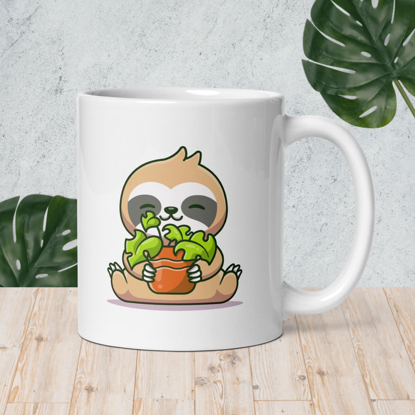 Sloth Plant Mug